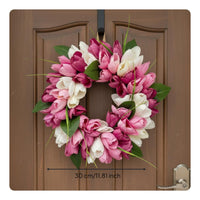 Pink and White Bloom Wreath Mother's Day Gift Artificial Bloom Wreath for Garden