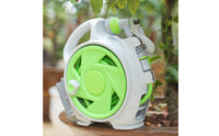 Tangle-Tangle-Resistant Hand-Carry Water Hose Reel 7 Spray Patterns Portable Hose Reel Set Gardening Tool for Patio