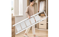 No-Assembly Aluminum Ladder with Wide Pedals Anti-Slip A-Shaped Ladder Foldable Step Stool Portable for Homeowners