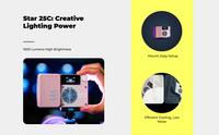 RGB LED video light, stepless dimming.