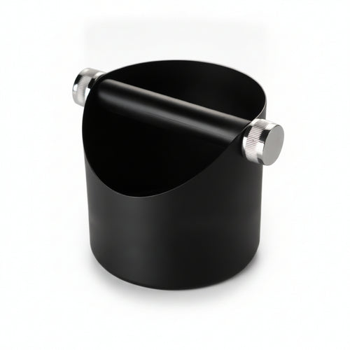 Coffee Knock Box Stainless Steel Knock Box Container Horizontal Knock Bar Espresso Grounds Container Matte Finish Suitable for Barista Office