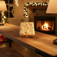 Christmas Resin Box with Lids Embossed Christmas Box Reusable