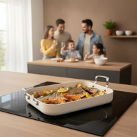 Roasting Pan with Handles Nonstick Rectangular Roasting Pan High-Heat for Home Cooks, Dessert Makers
