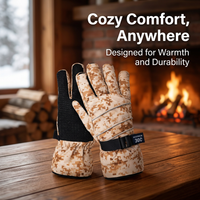 Waterproof Ski Gloves with Touchscreen for Men, Winter for Hiking, Windproof One Size