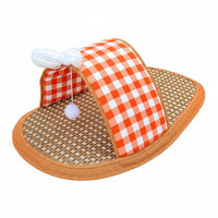 Pet Bed Canopy Mat Woven Pet Cooling Mat Straw-Like