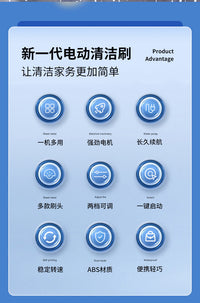跨境手持多功能无线长柄电动清洁刷家用自动旋转卫生间洗地神器