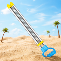 Extendable Stainless Steel Water Gun, High-Pressure Water Sprayer with Dual Nozzle for Various Spray Patterns, Waterproof, 54-93cm