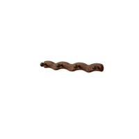 Creative Solid Wood Wall Hook Rail with Adhesive, No Drilling, for Clothes, Bags, Hats, 8 Hooks