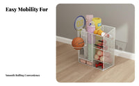 Exercise Mat Storage Rack Mobile Wheels Rolling Fitness Equipment Cart Space Saving Rolling Fitness Equipment Organizer for Narrow Areas, Living Room