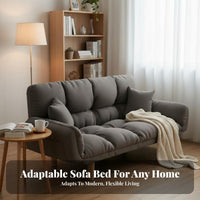 Adjustable Sleeper Loveseat Foldable Design Sofa Bed Space-Saving Long-Long-Lastinging Frame for Renters, Apartment Dwellers