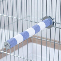 Parrot Perch Stainless Steel Grinding Rod, Straight Bird Stand for Parrot Grooming and Foot Care, Bird Perch for Budgie and Cockatiel