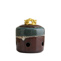 Kiln-Fired Glazed Dragon Garlic Jar Ceramic Garlic Jar
