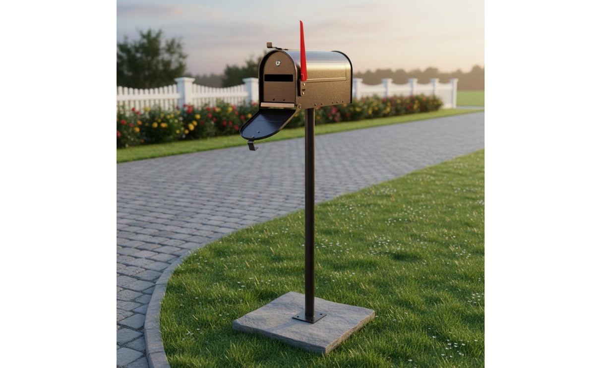 American Design Standing Mailbox Rainproof Mailbox Post Box Large Capacity House Number Display for Yard, Villa