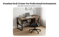 Multiple Storage Computer Desk with Drawers Minimalist Design Computer Desk Space Saving Writing Table with Drawers Wide Desktop for Students, Adults, Teens, Dorm Room