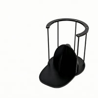 Tabletop Hat Rack Metal Frame Wooden Hat Stand Curved Top Hoop