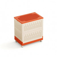 Storage Bins with Lid and Wheels Foldable Storage Bins with Lids for Families, Closet