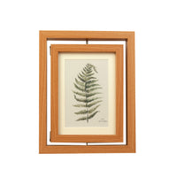 Double-Sided Rotating Transparent Vintage Photo Frame for 7-Inch DIY Pet Memorial or Children's Photos