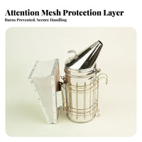Stainless Metal Bee Smoke Dispenser Manual Bee Smoke Dispenser Compact Hinged Lid Beekeeping Equipment for Beekeepers