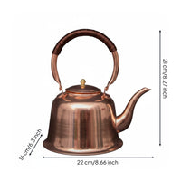 Solid Copper Tea Kettle Copper Tea Kettle Large Capacity Kitchen Item for Stovetop