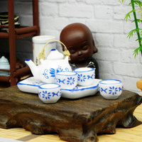 1:12 Scale Miniature Ceramic Tea Set for Dollhouse Kitchen