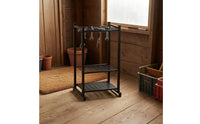 Garden Tool Rack Three Shelf Freestanding Tool Rack Perforated Bottom Outdoor Storage