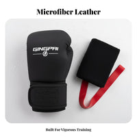 2 Pieces Microfiber Leather Boxing Gloves Shock Absorption Muay Thai Gloves Thickened Padding Combat Sports Gear Secure Wrist Support for Women, Adults, Professionals, Training, Gym