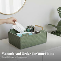 Foldable Valet Tray Multi-Purpose Storage Basket Decorative for Women, Adults