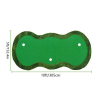 3 Hole Putting Mat Easy Storage Sports Equipment Anti-Slip Base for Golfers