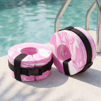 Buoyant Arm Buoy Rings with Adjustable Straps Thick Foam Arm Floaties Compact Durable for Beginners, Swimmers, Pool, Swim Training, Rehabilitation