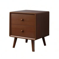 Nightstand with Open Storage Compact Nightstand with Drawers Stable for Bedroom