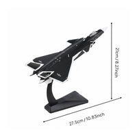 1:72 Scale J-20 Model High Fidelity Diecast J-20 Fighter Jet Gift Choice Alloy Low-Observable Fighter Model for Collectors, Desk Decoration