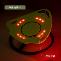 跨境玩具火箭旋转椅儿童平衡转椅感统训练器材家用发光音乐玩具