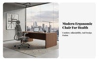 High-Rear Rolling Chair Adjustable Support Ergonomic High-Rear Mesh Recliner 360-Degree Rotate Reclining Function