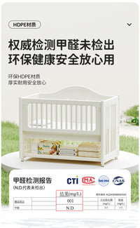 babyviva Portable Baby Crib with Latex Mattress and Hanging Boxes