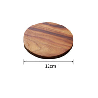 Wooden hot Pad Trivet Smooth Finish Round Wooden Heat Pad Non-Slip Coaster for Kitchen