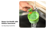 Kitchen Sink Drain Strainer Easy to Clean Hanging Sink Strainer Basket Food Scrap Catcher Anti-Clogging Carrot Handle Drain