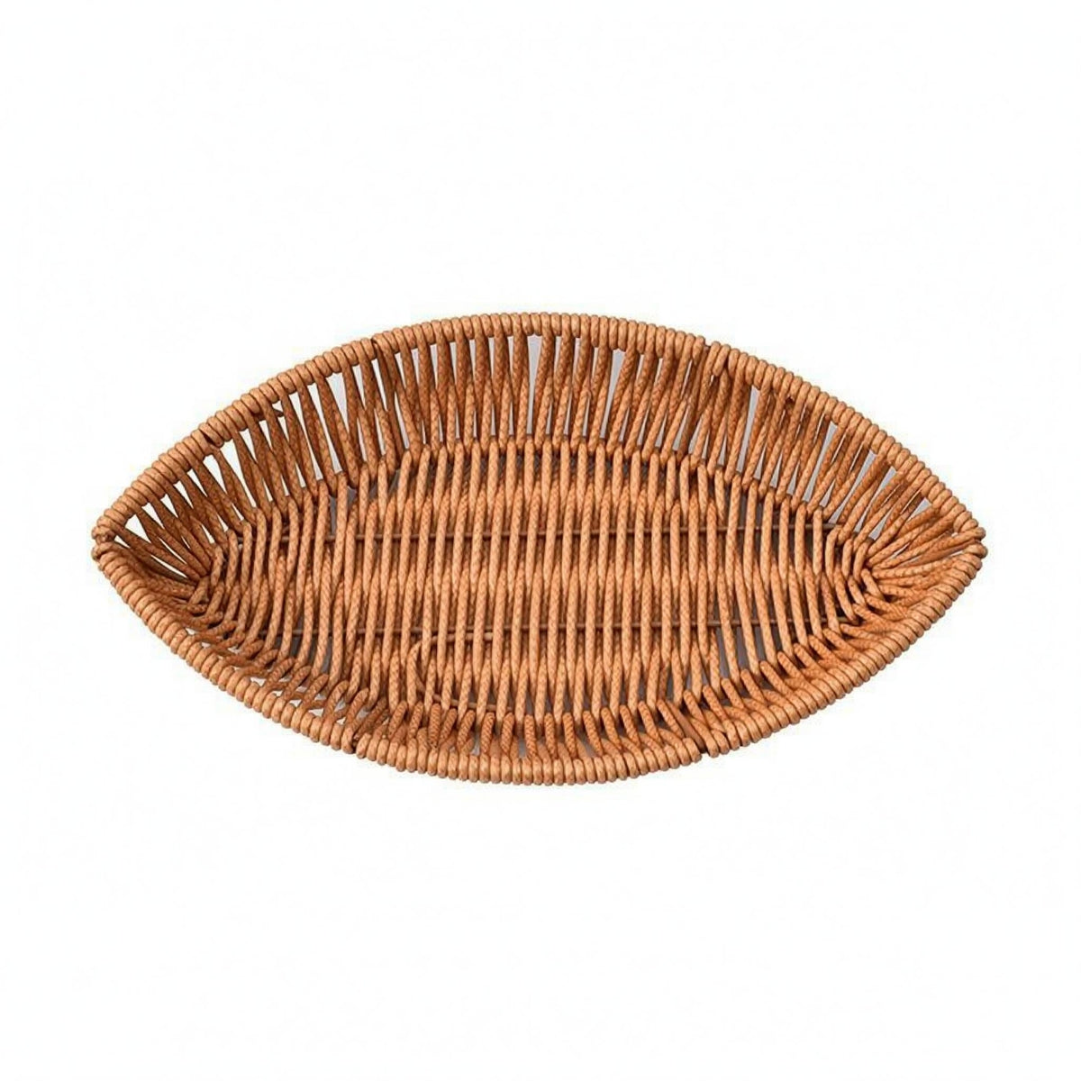 Woven Snack Basket Low-Sided Serving Tray Multi-Purpose