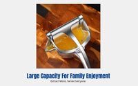 Hand Press Juicer, Metal Manual Juice Extractor, for Sweet Cane, Pomegranate, Lemon, Orange, Small Squeezer, Lever Design