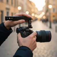 Camera Frame Top Handle Aluminum Alloy Construction DSLR Filming Rig Handle Cold Shoe Camera Grip Multiple Mounting Points