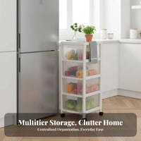 Multi-Tier Wheeled Storage Wheeled Storage Organizer Sturdy Construction Rolling