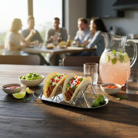 Taco Holder Food Grade Stainless Steel Taco Rack Anti-Slip Feet for Parties