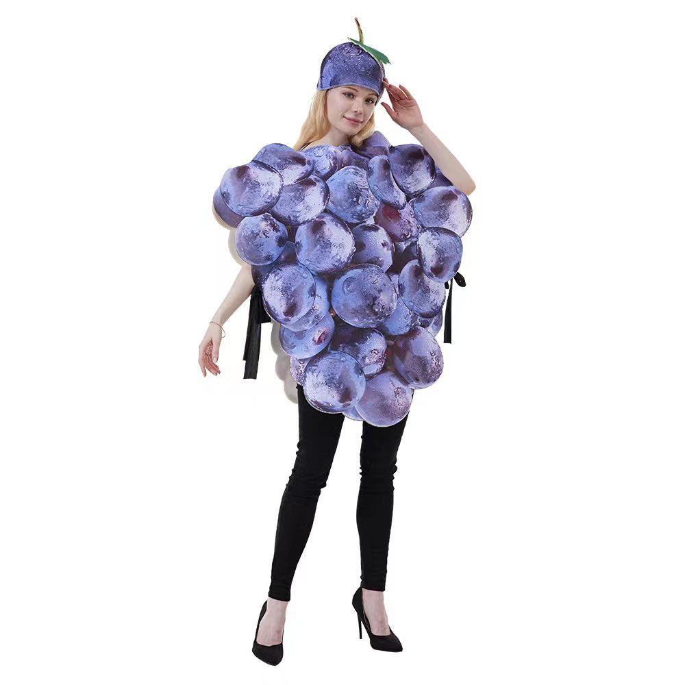 Grape Costume for Halloween Stage Performance and Fruit Party