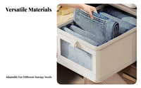 Large Capacity Foldable Clothes Storage Box Space-Saving Foldable Clothes Organizer Sturdy Frame for Students, Homeowners