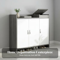 Entryway Footwear Storage Unit Large Capacity Multi-Layer Footwear Storage Unit with Doors Space Saving Household Furniture for Renters, Adults, Foyer