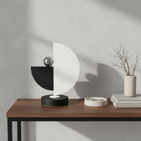 Black and White Decor Statue Metal Geometric Sculpture Minimalist for Entryway