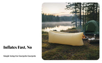 Portable Wind-Inflated Lounger Lightweight Wind-Filled Couch No Pump Needed inflatable lounger Quick Inflation for eventand moreers, adventurers, Beachand moreers, Music outdoor events, Beach, green spaces and, Backyard