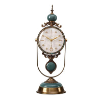 Clock with Pedestal Decorative Quartz for Desk, Living Room