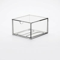 Acrylic Card Organizer, Transparent Stackable Display Box, Hobby Storage for Drawer Organization Case with hinged lid