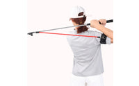 Indoor Golf Training Rod with Resistance Cord Tempo Golf Release Practice Aid Portable Adjustable for Golfers, Home, Office