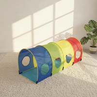 Kids Pop-Up Play Tent Tunnel Sensory Activity Toy for Early Education and Parent-Child Interaction